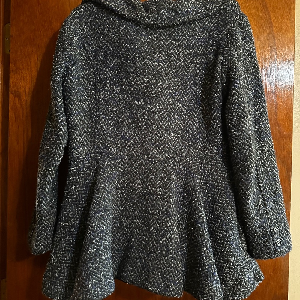 Me Jane Black and Blue Pea Coat - Picture 4 of 4